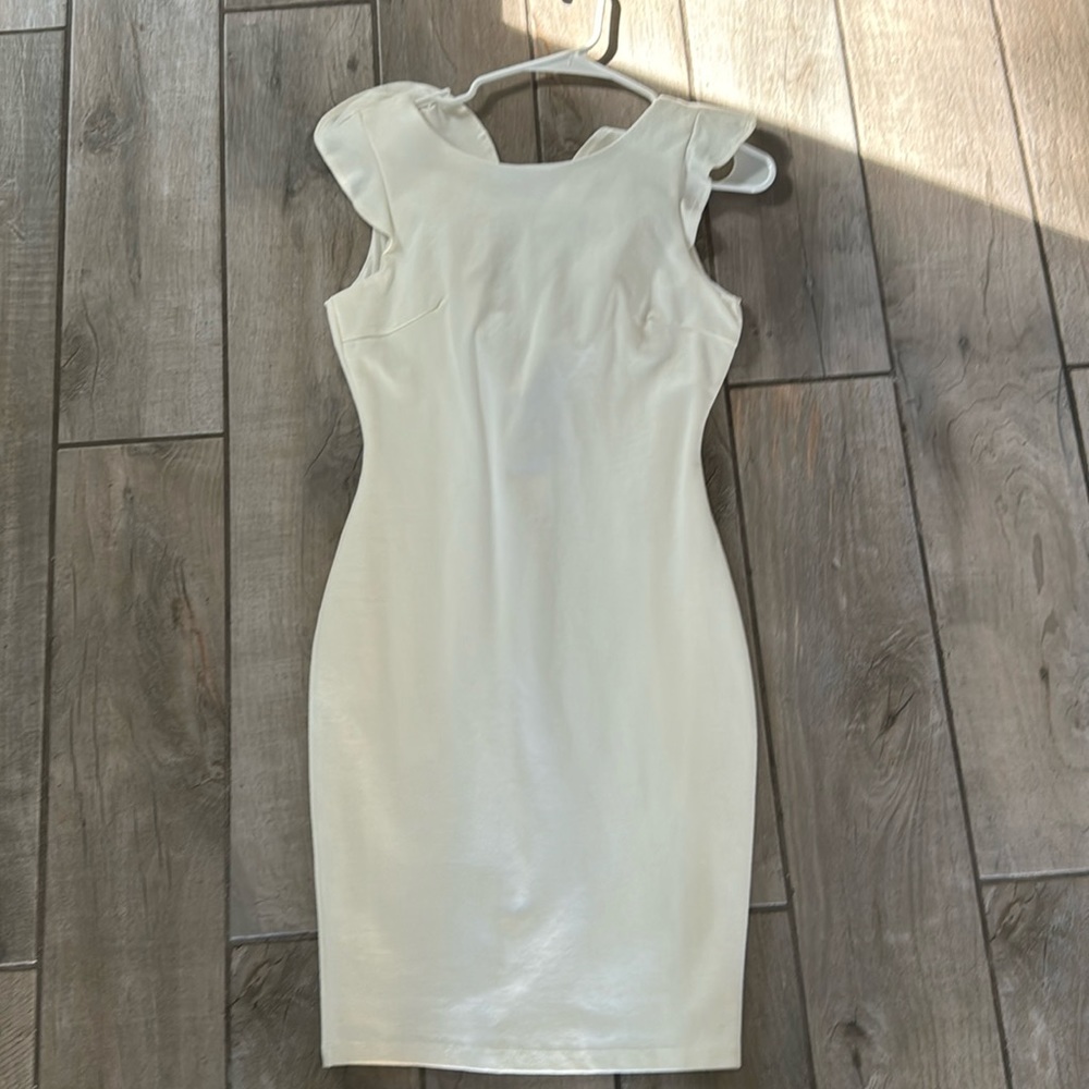 Just me white dress low back size small nwt